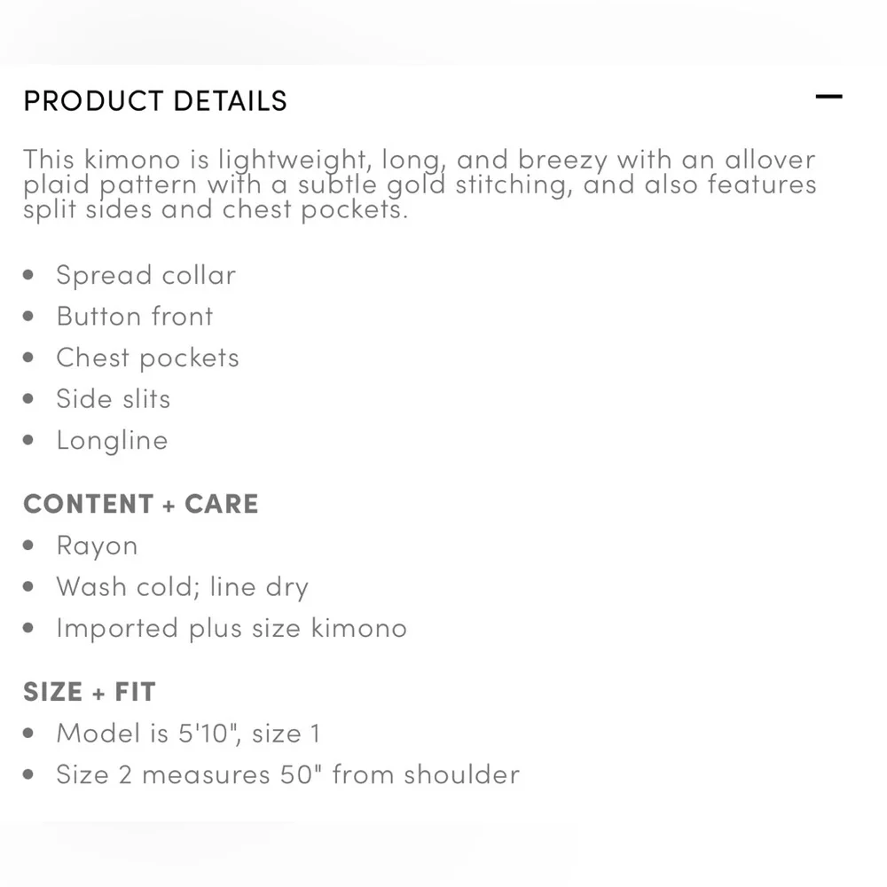 🖤TORRID Plaid Button-Front Longline Shirt Kimono with Side Slits NWT - Picture 11 of 12